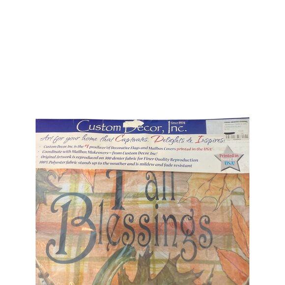 Custom Decor Inc. Fall Blessings Garden Flag 12"x18" Polyester Double Sided NWT - Picture 5 of 6